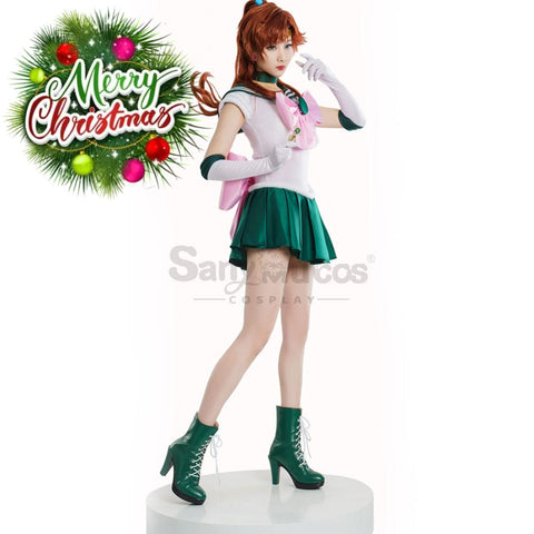 【In Stock】Anime Sailor Moon Cosplay Jupiter Makoto Kino Battle Suit Costume Premium Edition Costumes