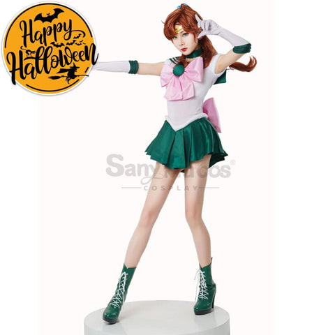 【In Stock】Anime Sailor Moon Cosplay Jupiter Makoto Kino Battle Suit Costume Premium Edition Costumes