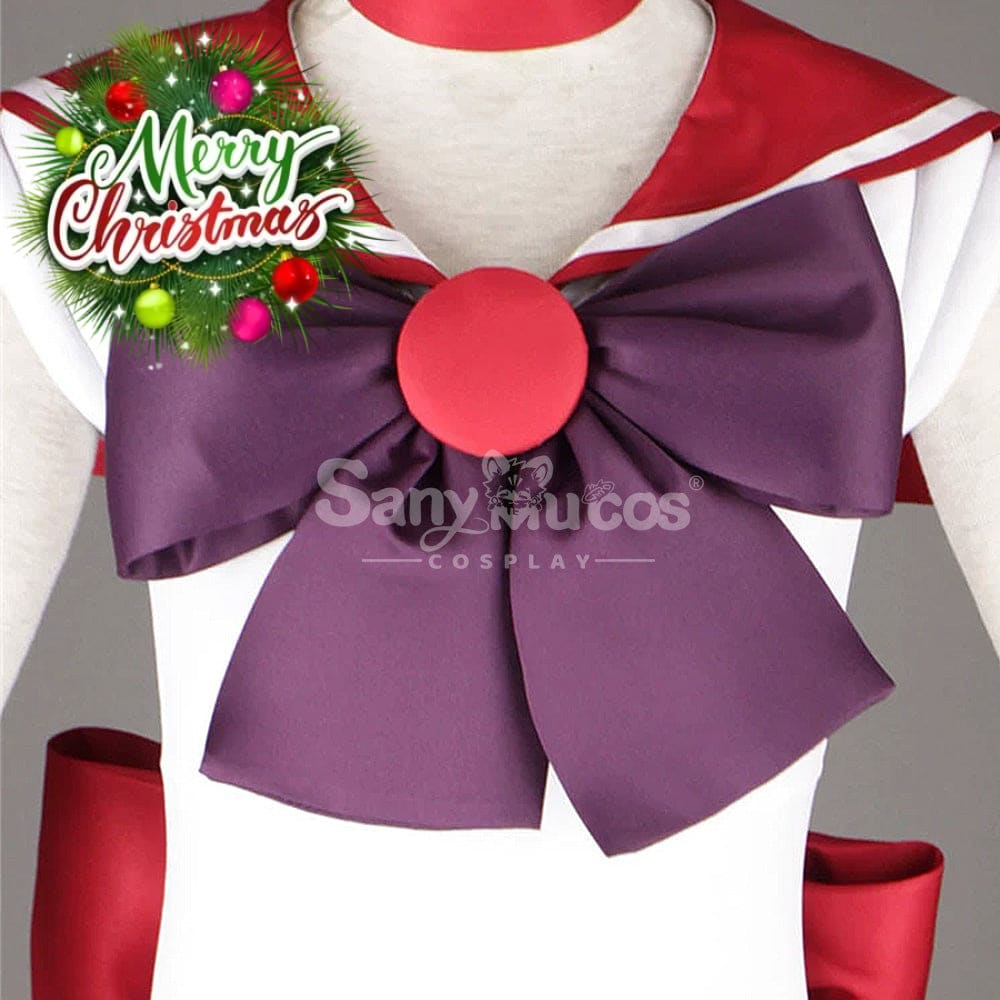 【In Stock】Anime Sailor Moon Cosplay Mars Rei Hino Battle Suit Costume Costumes