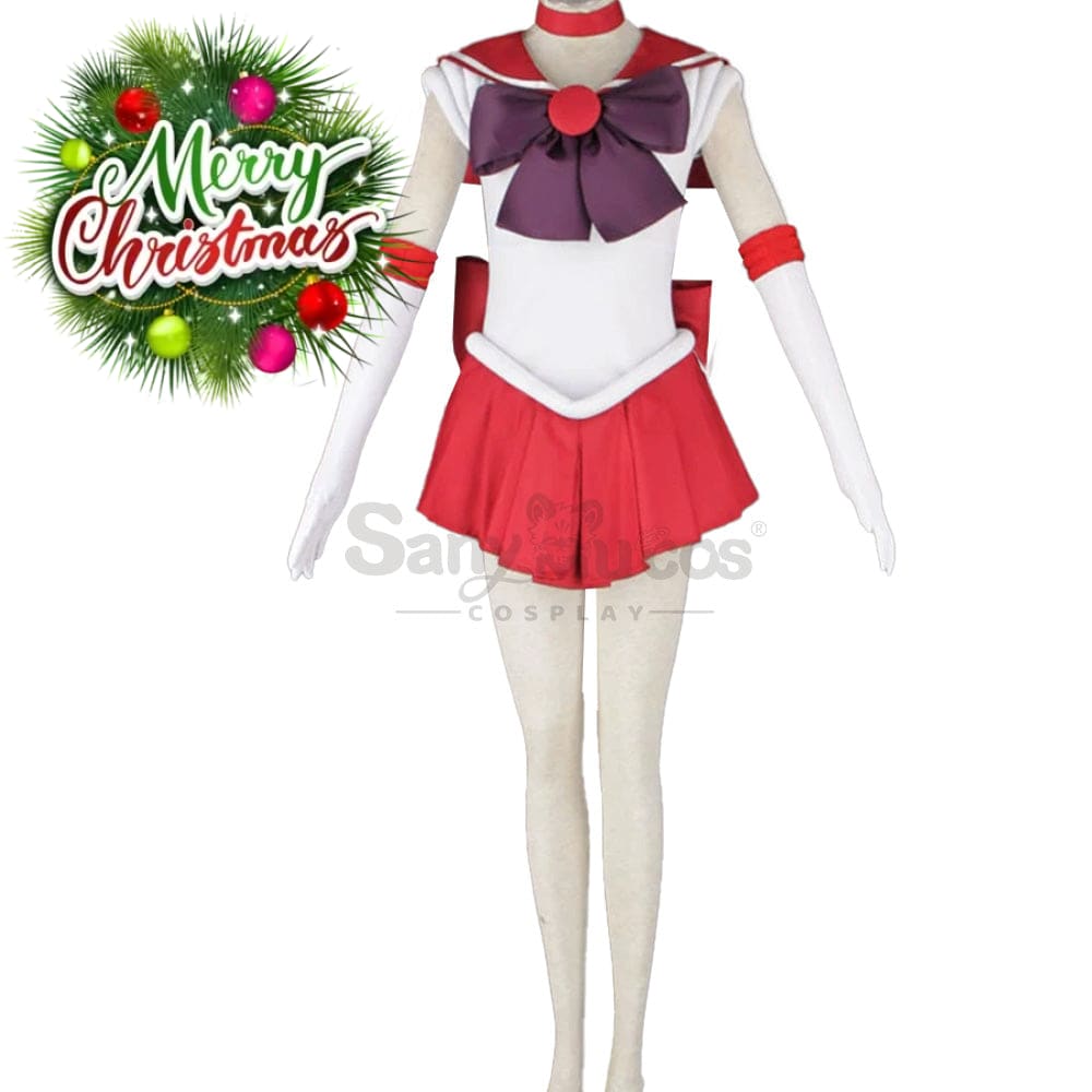 【In Stock】Anime Sailor Moon Cosplay Mars Rei Hino Battle Suit Costume Costumes