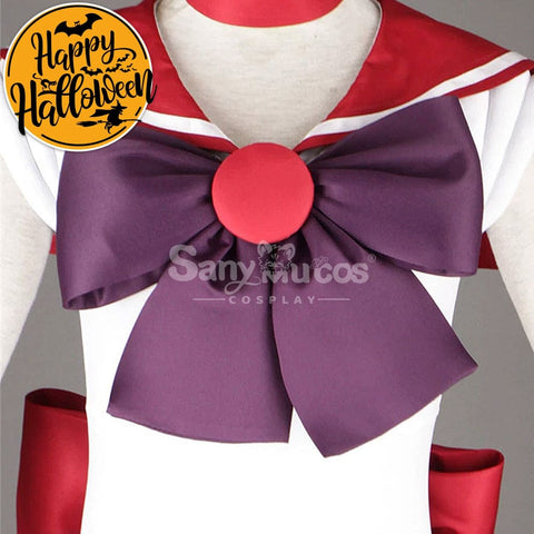【In Stock】Anime Sailor Moon Cosplay Mars Rei Hino Battle Suit Costume Costumes