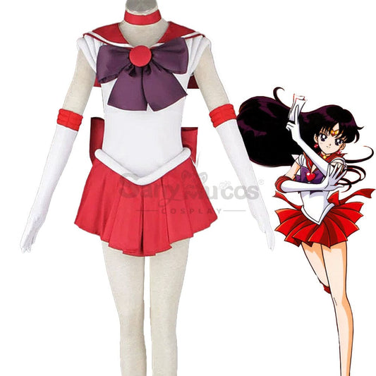 【In Stock】Anime Sailor Moon Cosplay Mars Rei Hino Battle Suit Costume Costumes 1000