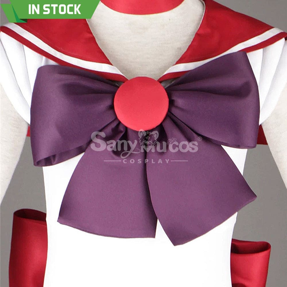 【In Stock】Anime Sailor Moon Cosplay Mars Rei Hino Battle Suit Costume Costumes