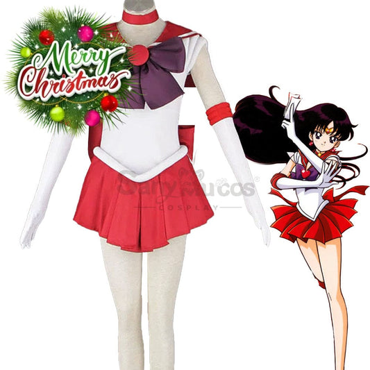 【In Stock】Anime Sailor Moon Cosplay Mars Rei Hino Battle Suit Costume Costumes 1000