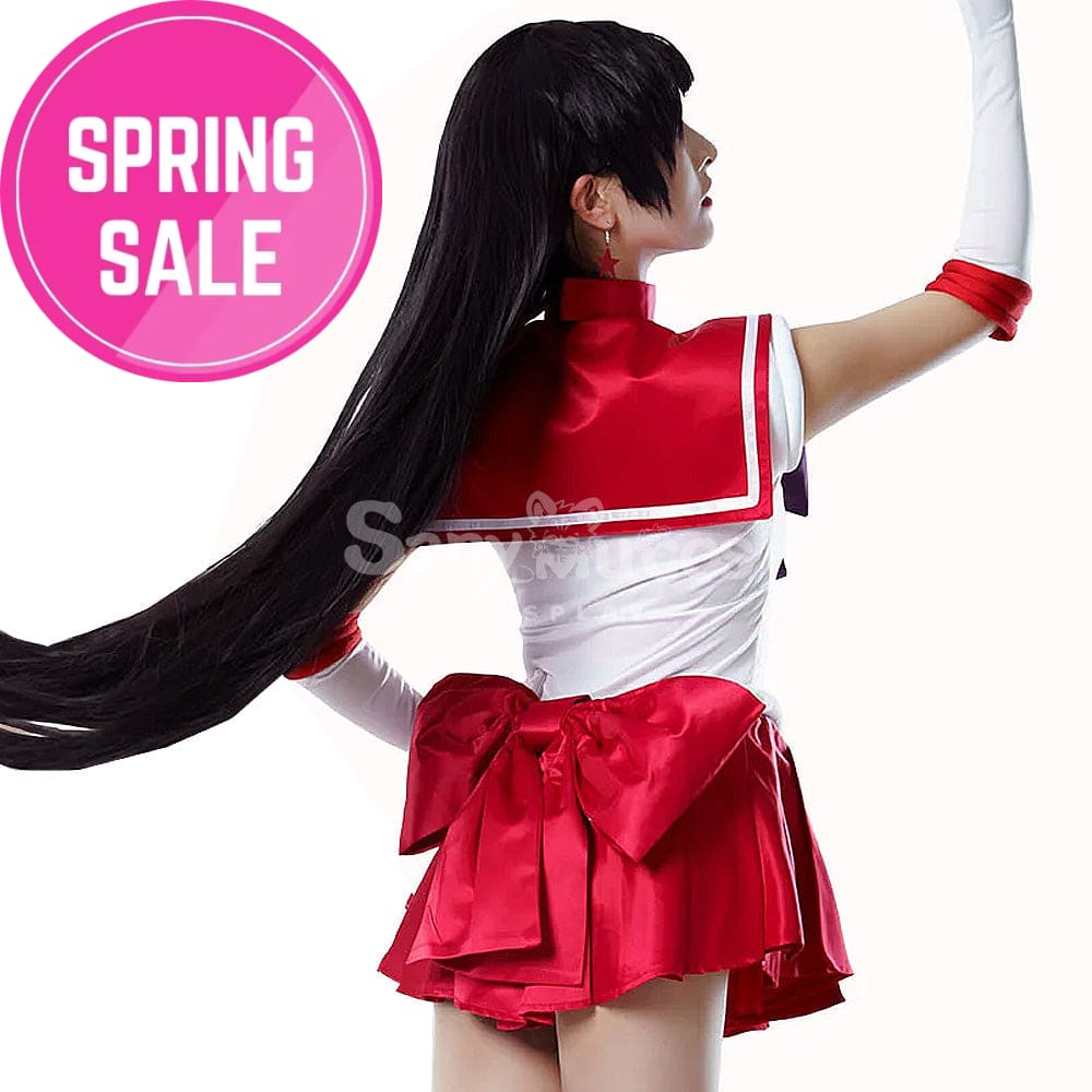 【In Stock】Anime Sailor Moon Cosplay Mars Rei Hino Battle Suit Costume Premium Edition Costumes