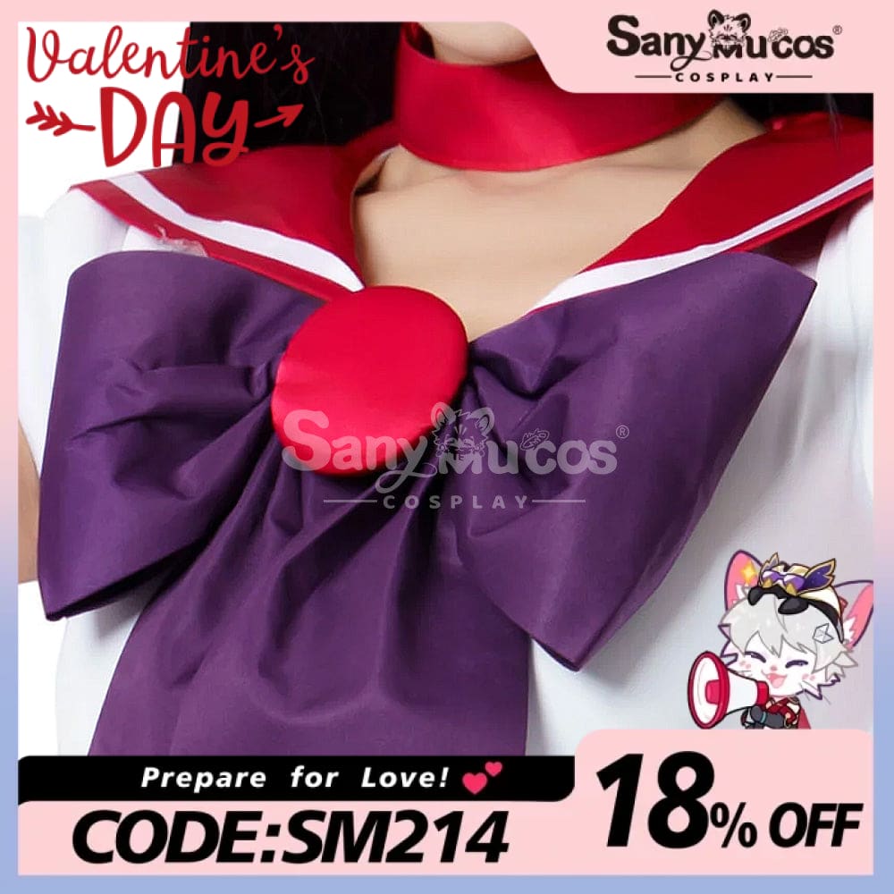 【In Stock】Anime Sailor Moon Cosplay Mars Rei Hino Battle Suit Costume Premium Edition Costumes