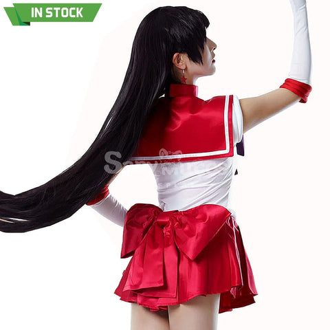 【In Stock】Anime Sailor Moon Cosplay Mars Rei Hino Battle Suit Costume Premium Edition Costumes