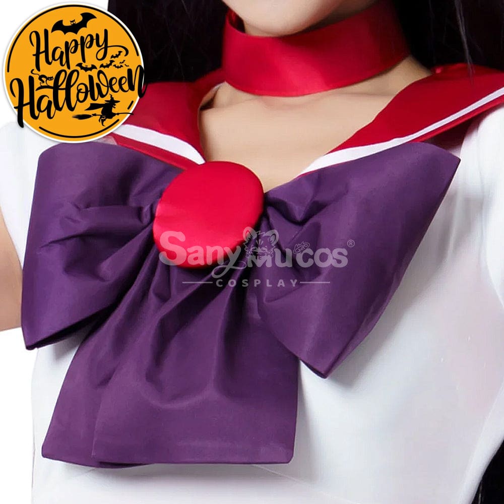 【In Stock】Anime Sailor Moon Cosplay Mars Rei Hino Battle Suit Costume Premium Edition Costumes