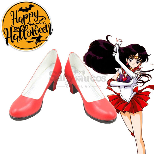 【In Stock】Anime Sailor Moon Cosplay Mars Rei Hino Shoes Boots 1000