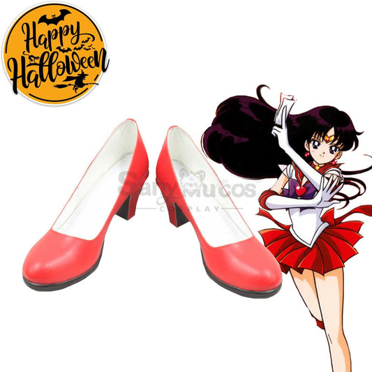 【In Stock】Anime Sailor Moon Cosplay Mars Rei Hino Shoes Boots 1000