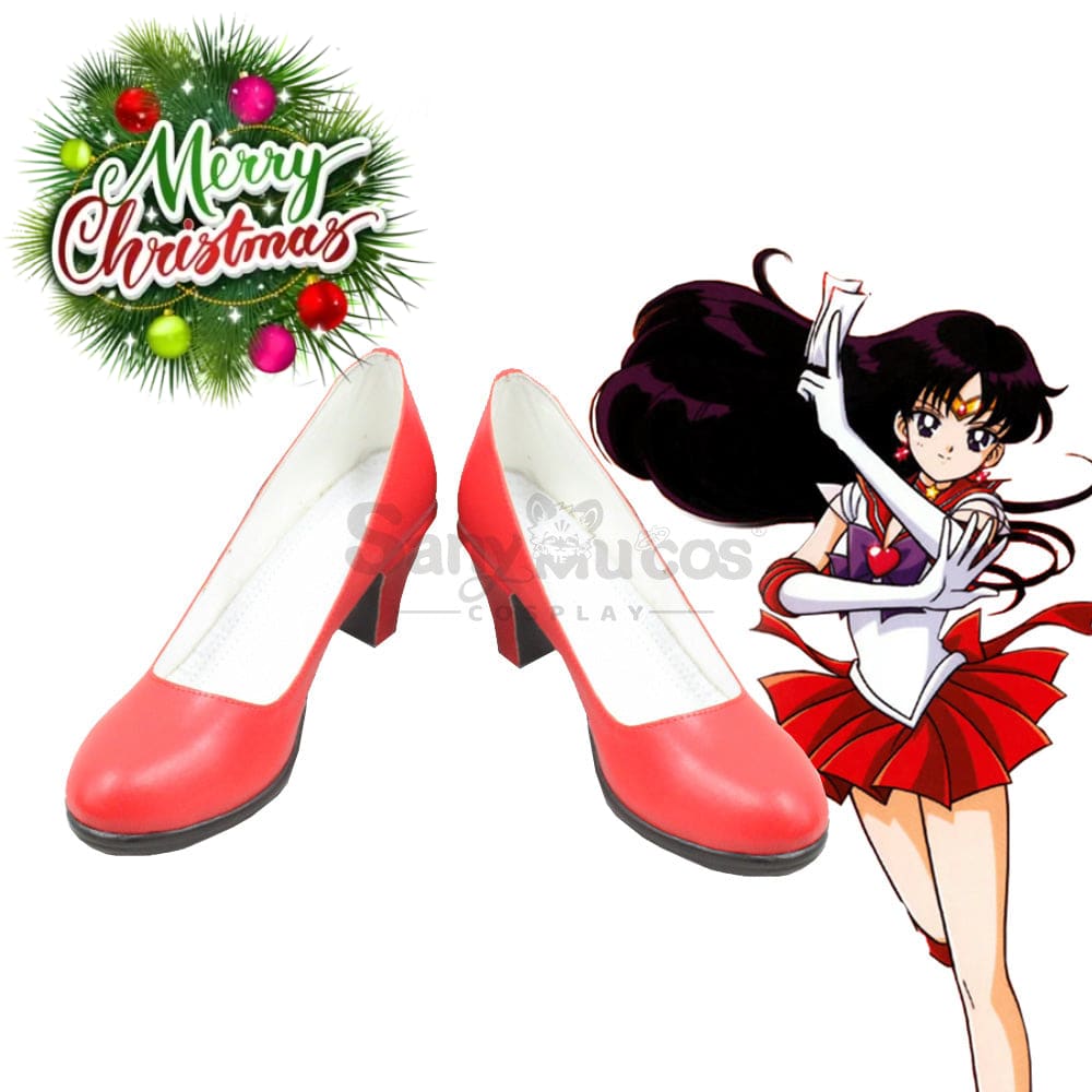 【In Stock】Anime Sailor Moon Cosplay Mars Rei Hino Shoes Boots