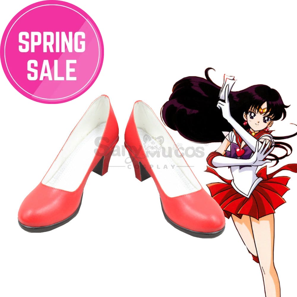 【In Stock】Anime Sailor Moon Cosplay Mars Rei Hino Shoes Boots