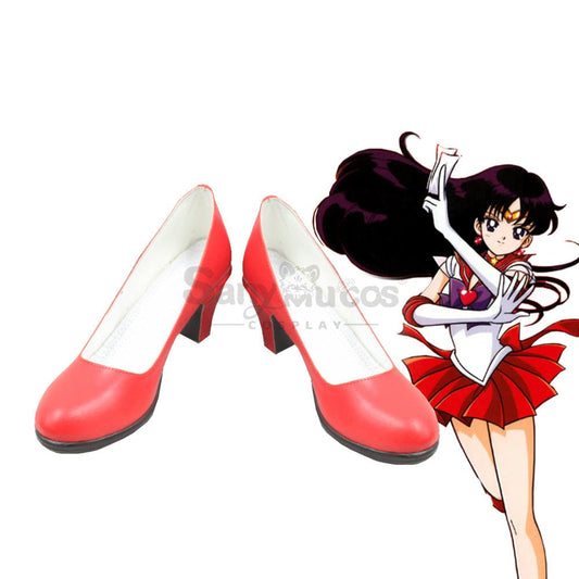 【In Stock】Anime Sailor Moon Cosplay Mars Rei Hino Shoes Boots 1000