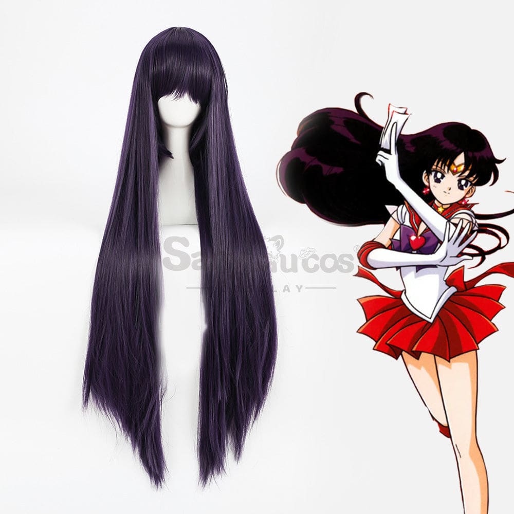 【In Stock】Anime Sailor Moon Cosplay Mars Rei Hino Wig Wigs