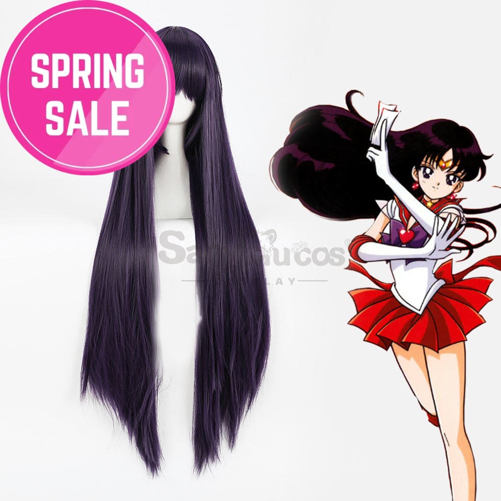 【In Stock】Anime Sailor Moon Cosplay Mars Rei Hino Wig Wigs