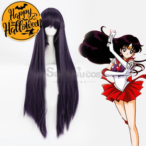 【In Stock】Anime Sailor Moon Cosplay Mars Rei Hino Wig Wigs