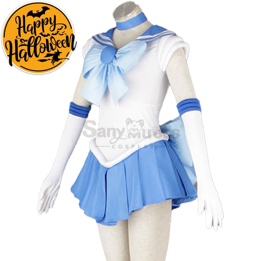 【In Stock】Anime Sailor Moon Cosplay Mercury Ami Mizuno Battle Suit Costume Costumes