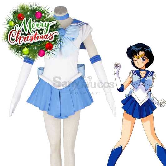 【In Stock】Anime Sailor Moon Cosplay Mercury Ami Mizuno Battle Suit Costume Costumes 1000