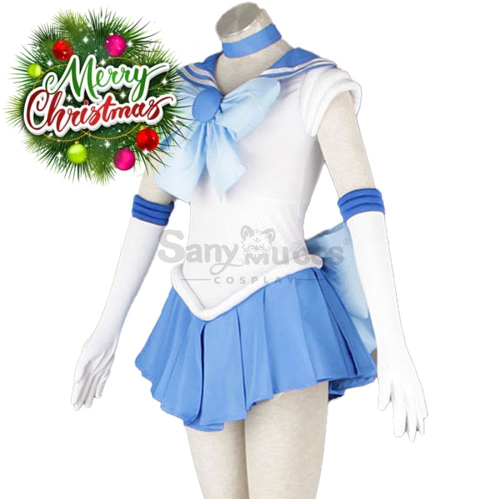 【In Stock】Anime Sailor Moon Cosplay Mercury Ami Mizuno Battle Suit Costume Costumes