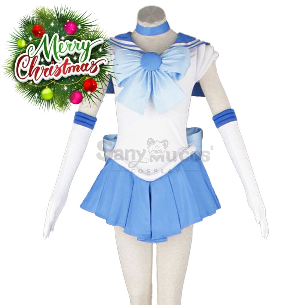 【In Stock】Anime Sailor Moon Cosplay Mercury Ami Mizuno Battle Suit Costume Costumes