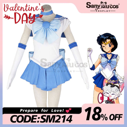 【In Stock】Anime Sailor Moon Cosplay Mercury Ami Mizuno Battle Suit Costume Costumes 1000