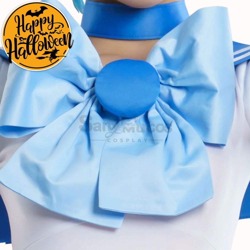 【In Stock】Anime Sailor Moon Cosplay Mercury Ami Mizuno Battle Suit Costume Premium Edition Costumes