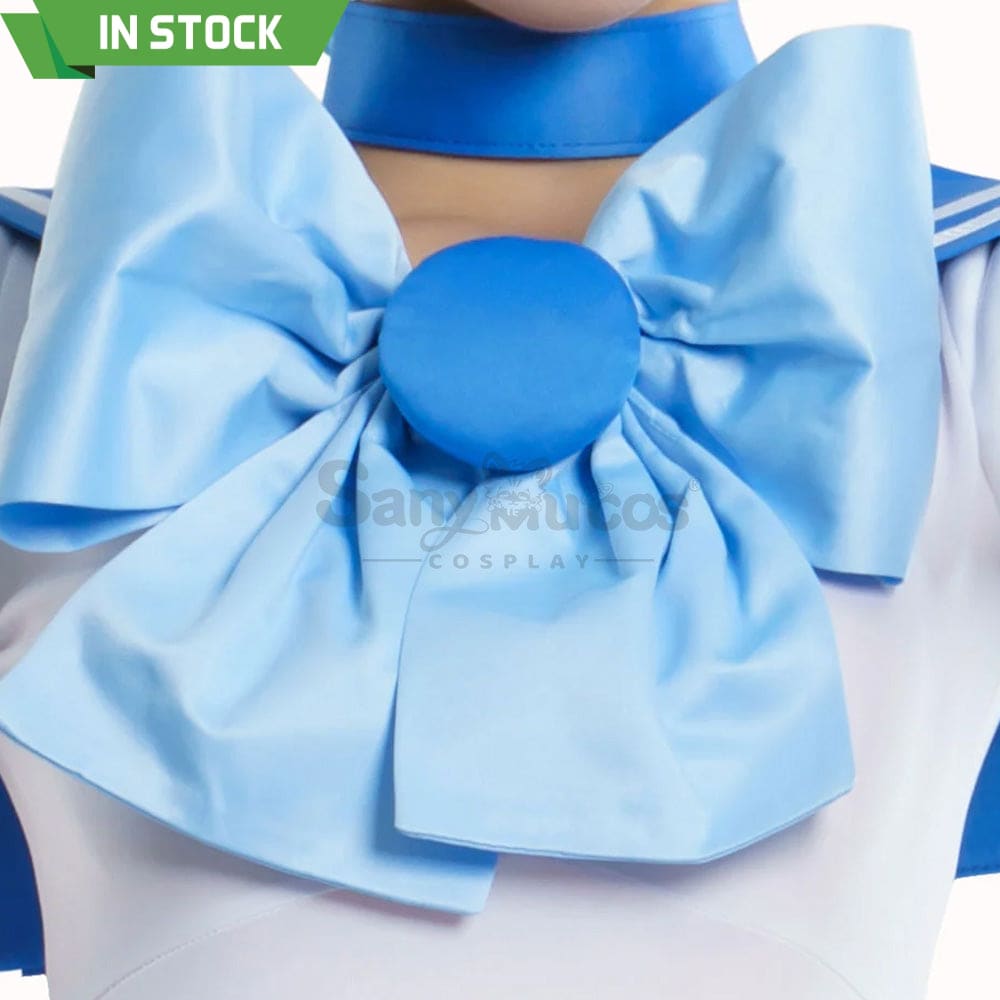 【In Stock】Anime Sailor Moon Cosplay Mercury Ami Mizuno Battle Suit Costume Premium Edition Costumes