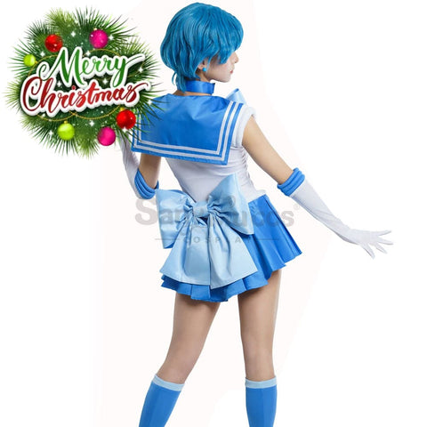 【In Stock】Anime Sailor Moon Cosplay Mercury Ami Mizuno Battle Suit Costume Premium Edition Costumes