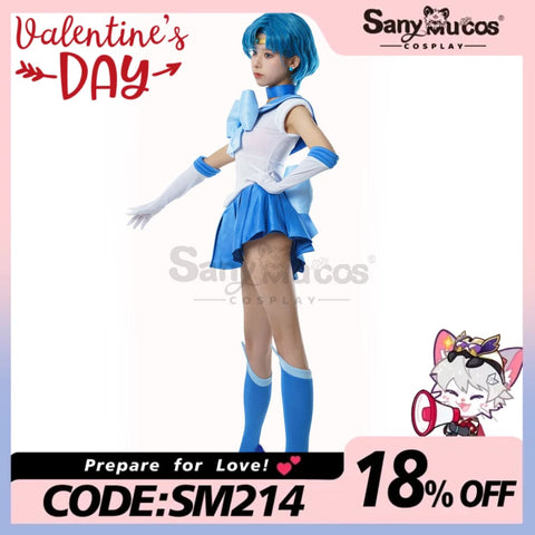 【In Stock】Anime Sailor Moon Cosplay Mercury Ami Mizuno Battle Suit Costume Premium Edition Costumes