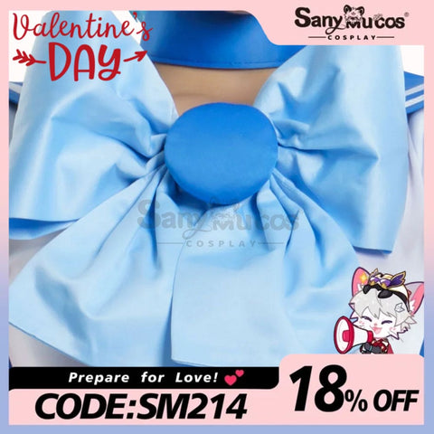 【In Stock】Anime Sailor Moon Cosplay Mercury Ami Mizuno Battle Suit Costume Premium Edition Costumes