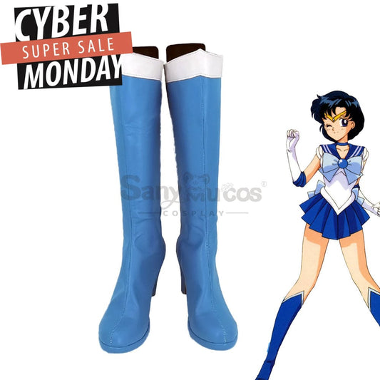 【In Stock】Anime Sailor Moon Cosplay Mercury Ami Mizuno Shoes Boots 1000