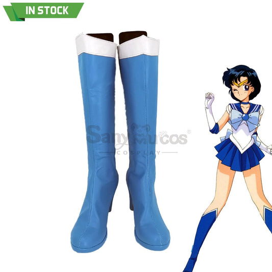 【In Stock】Anime Sailor Moon Cosplay Mercury Ami Mizuno Shoes Boots 1000