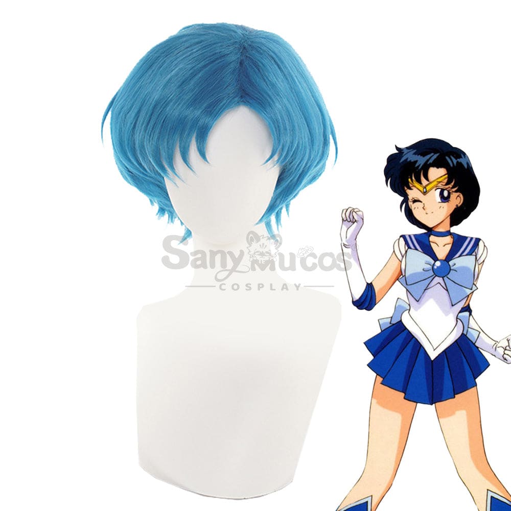 【In Stock】Anime Sailor Moon Cosplay Mercury Ami Mizuno Wig Wigs