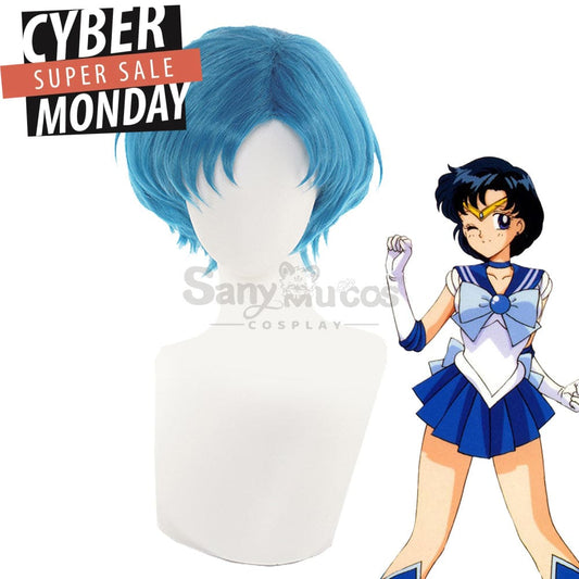 【In Stock】Anime Sailor Moon Cosplay Mercury Ami Mizuno Wig Wigs 1000