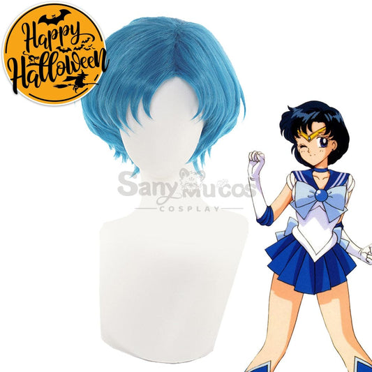 【In Stock】Anime Sailor Moon Cosplay Mercury Ami Mizuno Wig Wigs 1000