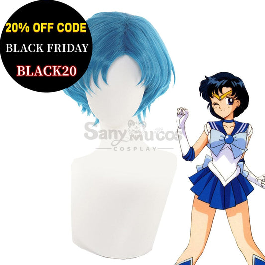 【In Stock】Anime Sailor Moon Cosplay Mercury Ami Mizuno Wig Wigs 1000