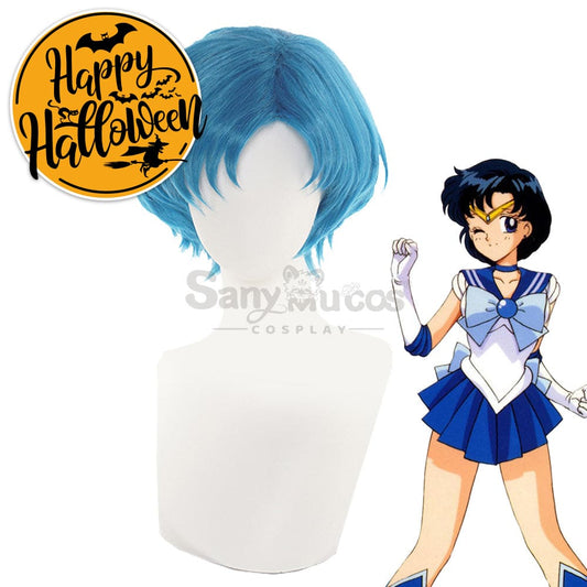 【In Stock】Anime Sailor Moon Cosplay Mercury Ami Mizuno Wig Wigs 1000
