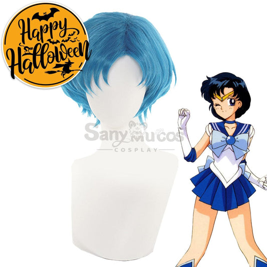 【In Stock】Anime Sailor Moon Cosplay Mercury Ami Mizuno Wig Wigs 1000