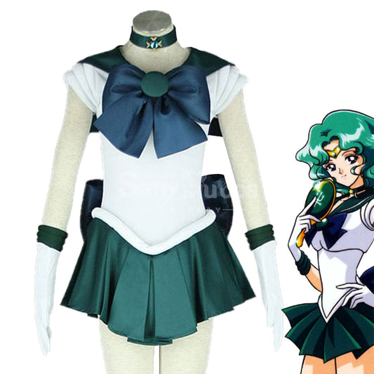 【In Stock】Anime Sailor Moon Cosplay Neptune Michiru Kaiou Battle Suit Costume Costumes 1000