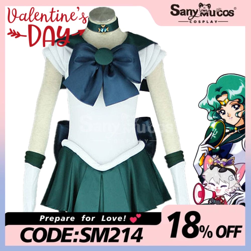 【In Stock】Anime Sailor Moon Cosplay Neptune Michiru Kaiou Battle Suit Costume Costumes