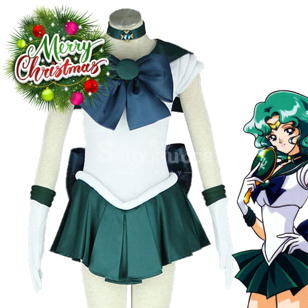 【In Stock】Anime Sailor Moon Cosplay Neptune Michiru Kaiou Battle Suit Costume Costumes