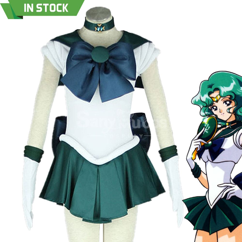 【In Stock】Anime Sailor Moon Cosplay Neptune Michiru Kaiou Battle Suit Costume Costumes