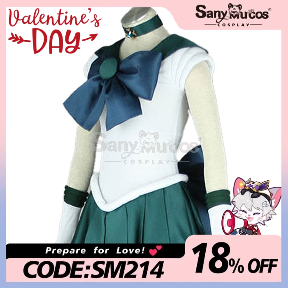 【In Stock】Anime Sailor Moon Cosplay Neptune Michiru Kaiou Battle Suit Costume Costumes