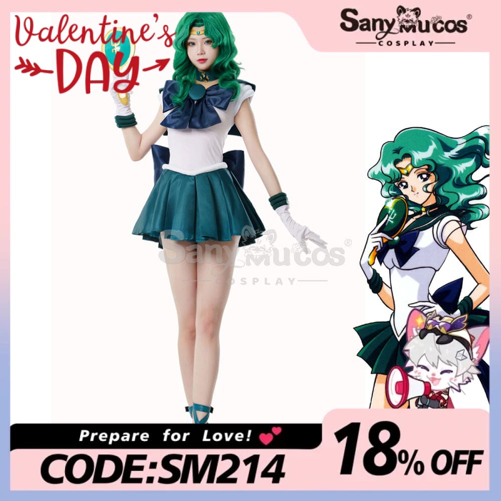 【In Stock】Anime Sailor Moon Cosplay Neptune Michiru Kaiou Battle Suit Costume Premium Edition