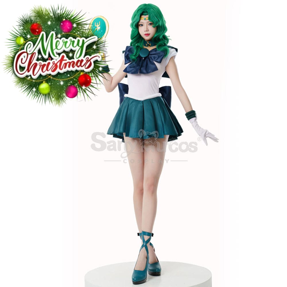 【In Stock】Anime Sailor Moon Cosplay Neptune Michiru Kaiou Battle Suit Costume Premium Edition