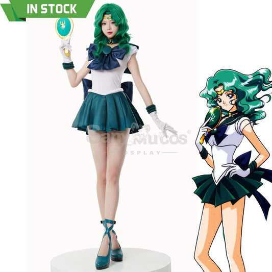 【In Stock】Anime Sailor Moon Cosplay Neptune Michiru Kaiou Battle Suit Costume Premium Edition 1000