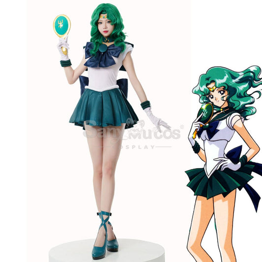 【In Stock】Anime Sailor Moon Cosplay Neptune Michiru Kaiou Battle Suit Costume Premium Edition 1000