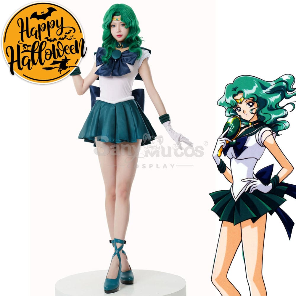 【In Stock】Anime Sailor Moon Cosplay Neptune Michiru Kaiou Battle Suit Costume Premium Edition