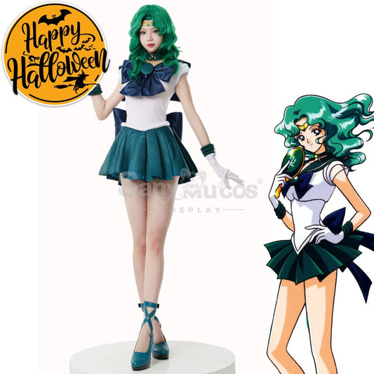 【In Stock】Anime Sailor Moon Cosplay Neptune Michiru Kaiou Battle Suit Costume Premium Edition 1000