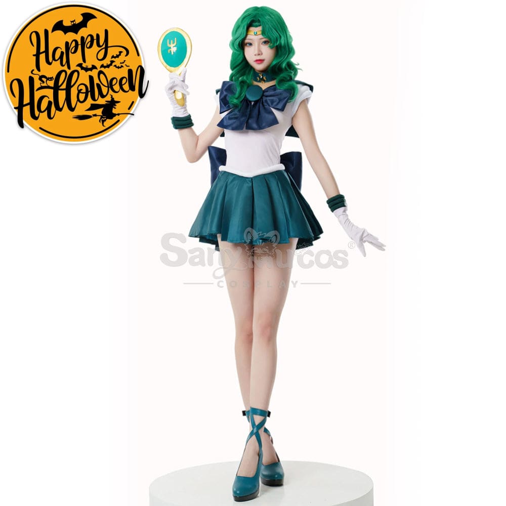 【In Stock】Anime Sailor Moon Cosplay Neptune Michiru Kaiou Battle Suit Costume Premium Edition